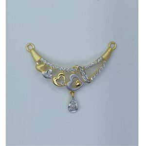 916 Gold CZ Heart Design Mangalsutra Pendant SSJ-P001