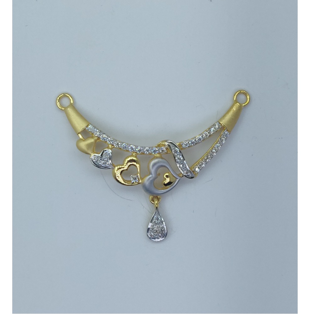 916 Gold CZ Heart Design Mangalsutra Pendant SSJ-P001