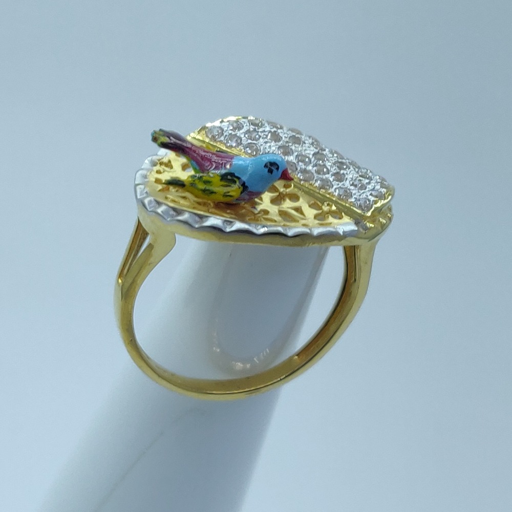 916 Gold CZ Exclusive Bird Design Ring SSJ-R005