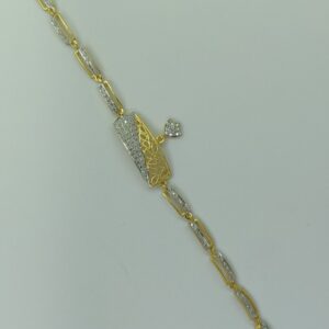 916 Gold CZ Light Weight Bracelet Lucky SSJ-B008