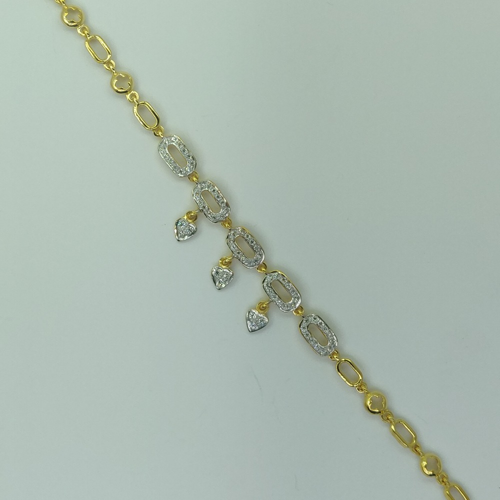 916 Gold CZ Delicate Bracelet SSJ-B006