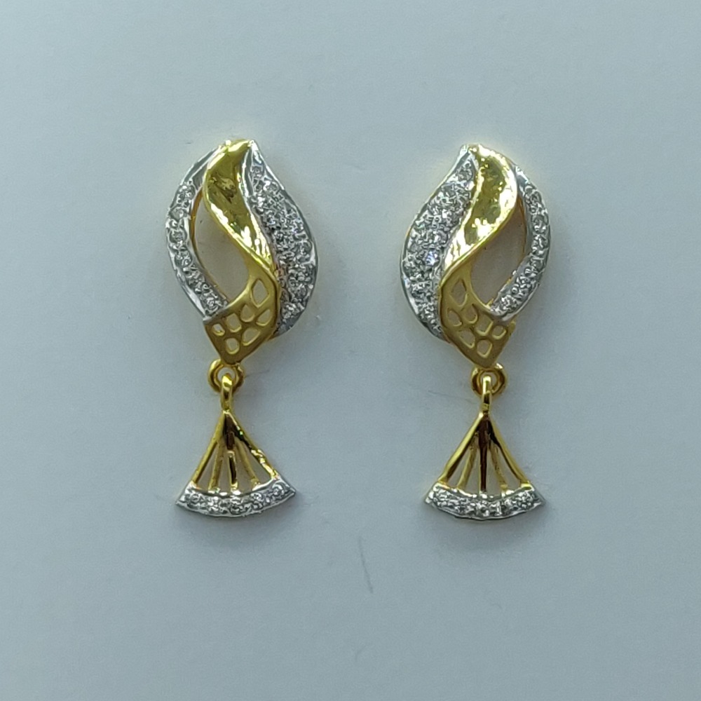 916 Gold CZ Diamond Earring SSJ-E005