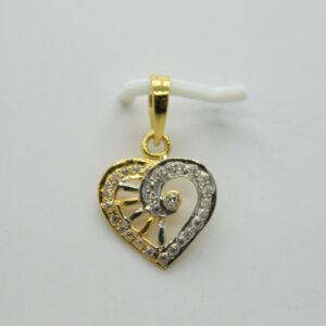 916 Gold CZ Heart Shape Pendant SSJ-P003
