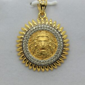 916 Gold CZ Surya Design Pendant SSJ-P001