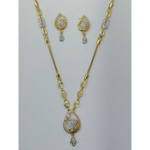 22KT Gold CZ Designer Dokiya Set SSJ-N002