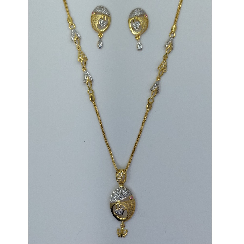 916 Gold CZ Oval Shape Dokiya Set SSJ-N001