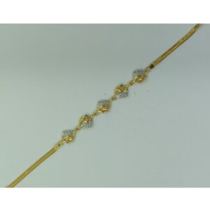 22KT Gold Designer CZ Diamond Bracelet Lucky SSJ-B005