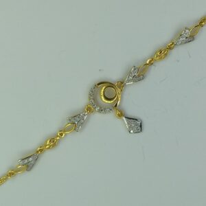 916 Gold CZ Light Weight Ladies Bracelet SSJ-B003