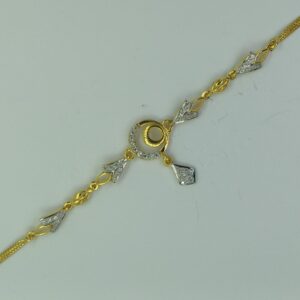 916 Gold CZ Light Weight Ladies Bracelet SSJ-B003