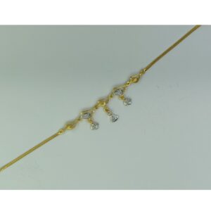 916 Gold CZ Delicate Bracelet For Women SSJ-B001