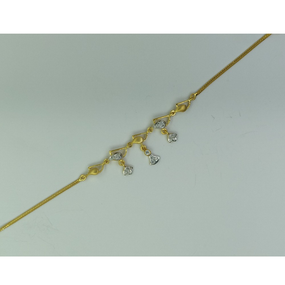 916 Gold CZ Delicate Bracelet For Women SSJ-B001 - Image 3