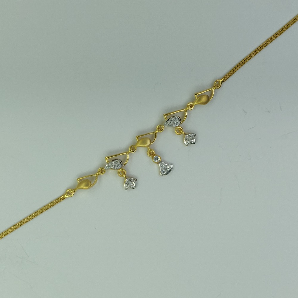 916 Gold CZ Delicate Bracelet For Women SSJ-B001