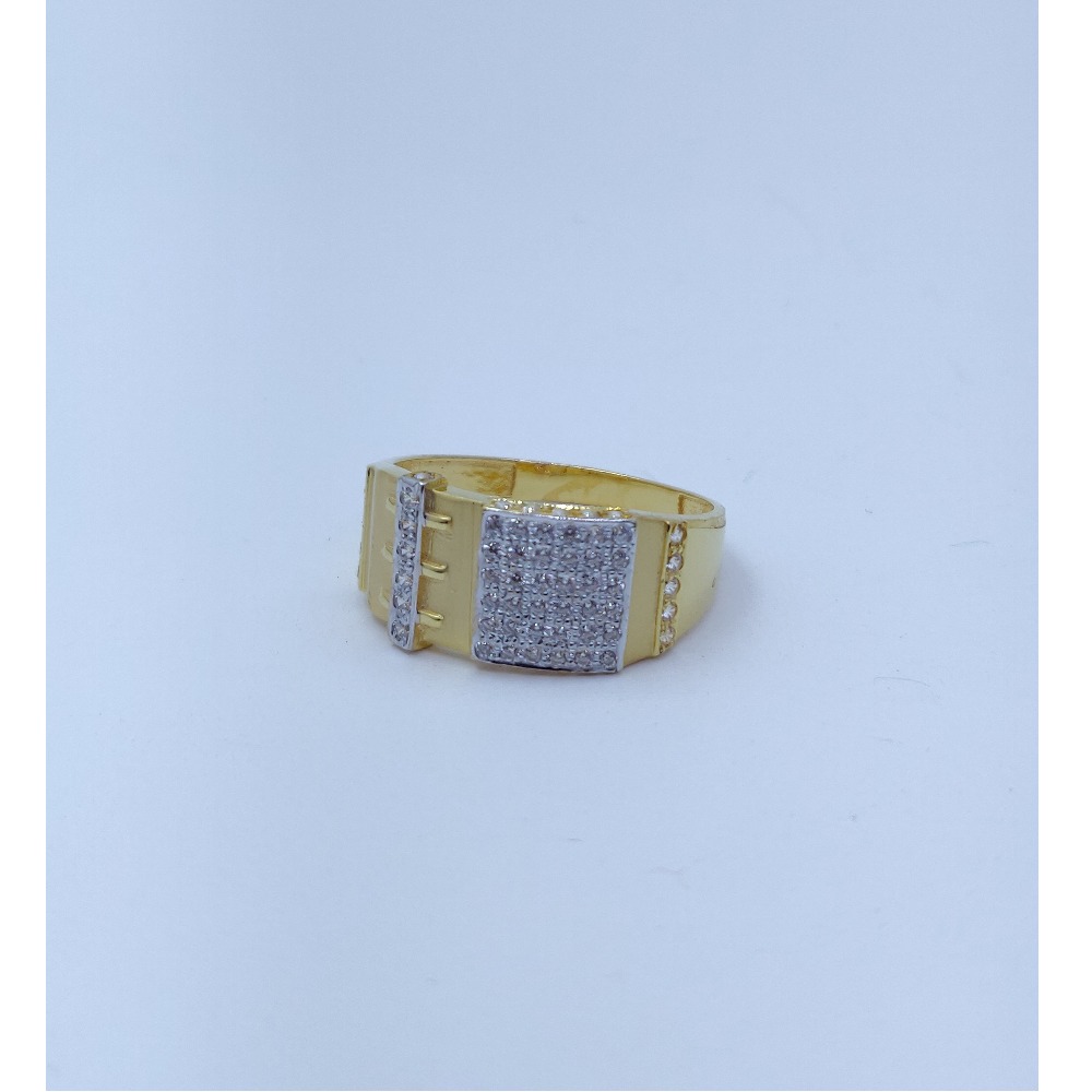 22Kt Gold CZ Exclusive Gents ring SSJ-R002