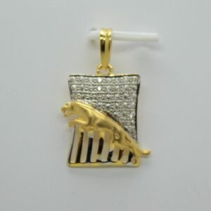 Fancy cz gold gents Pendant
