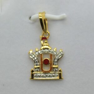 22k/916 cz God pendant