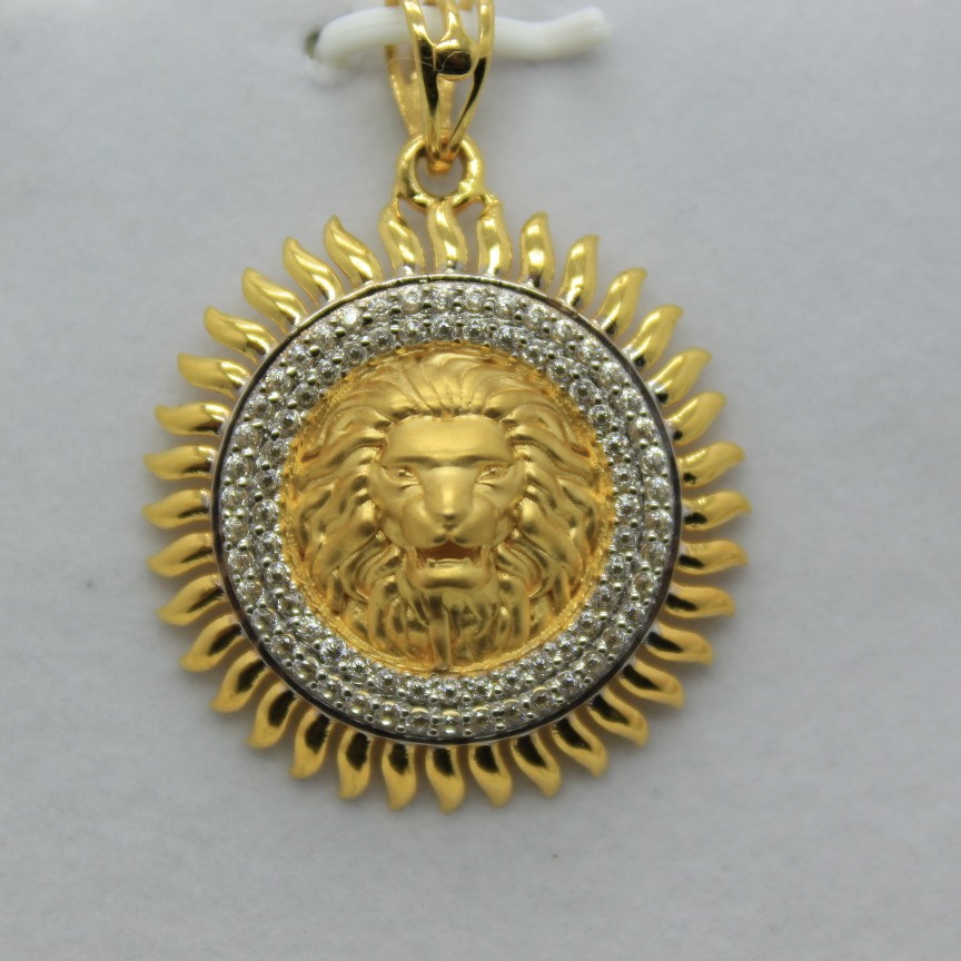 22k /916 executive gents chain pendant