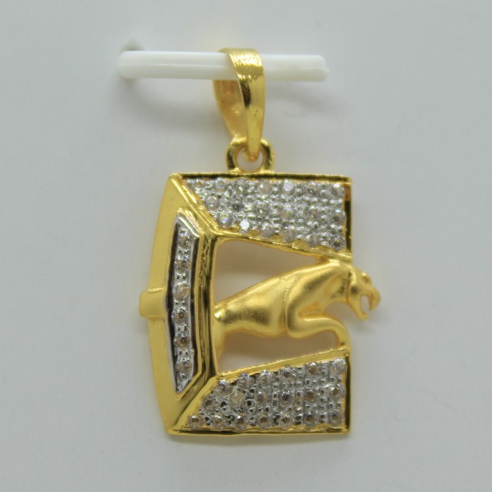 22k cz executive fancy chain pendant