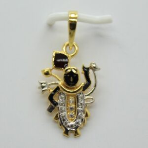 22k cz God chain pendant