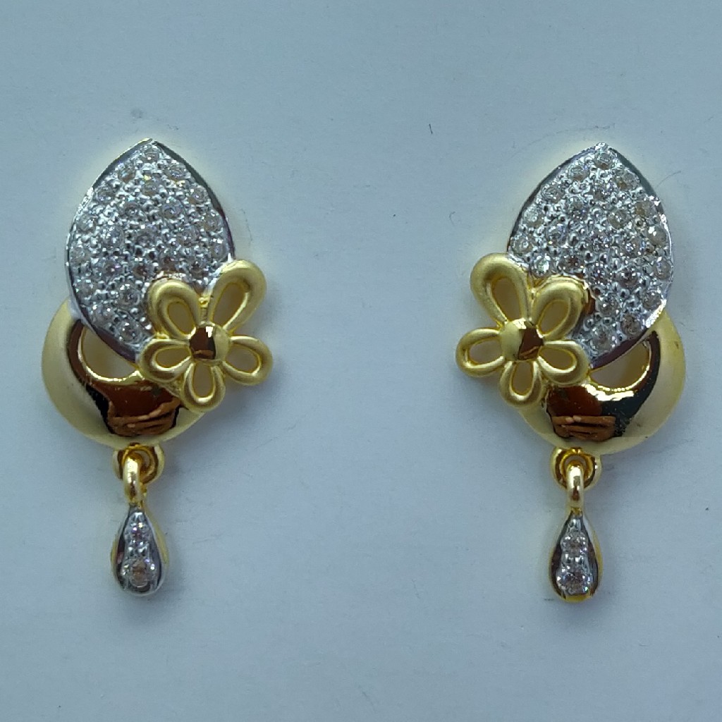 22k cz gold plated fancy Earrings