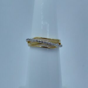 22k/916 cz gold ladies ring