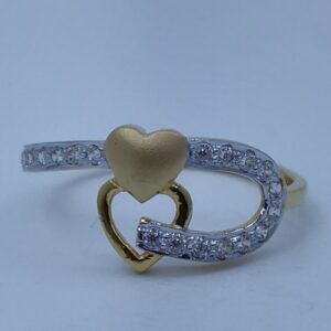22k cz gold plated fancy ladies ring