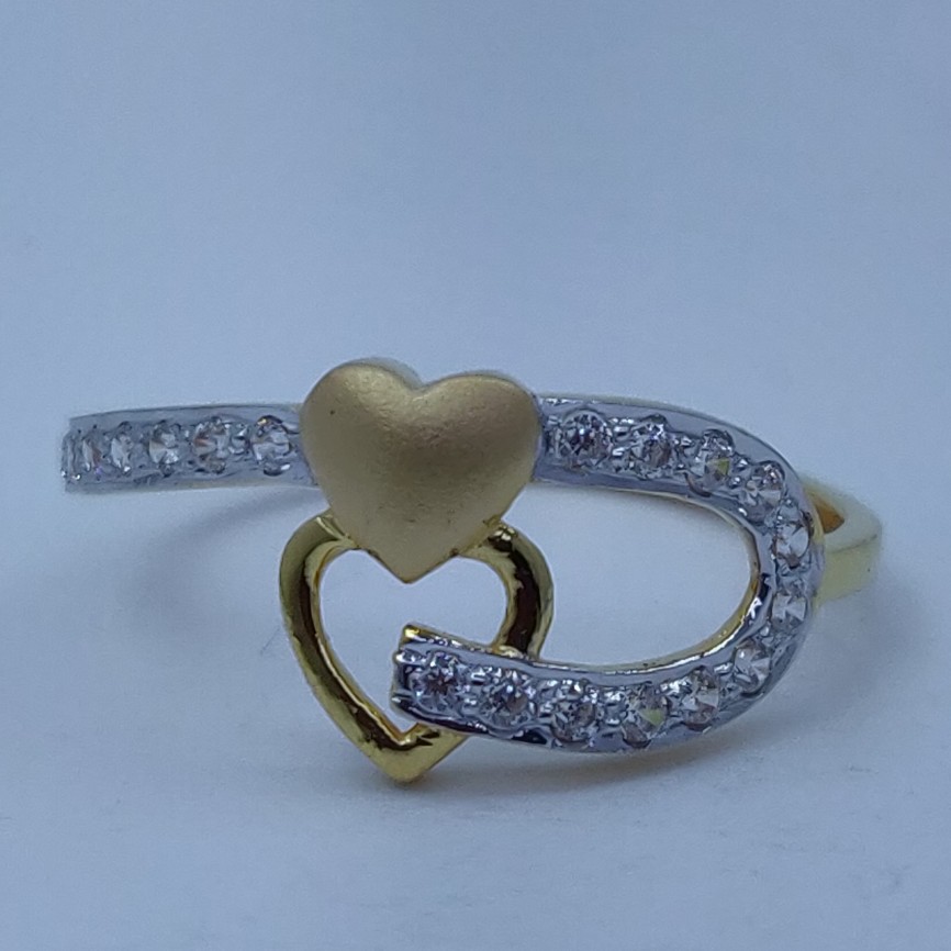 22k cz gold plated fancy ladies ring - Image 4