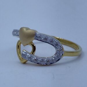 22k cz gold plated fancy ladies ring