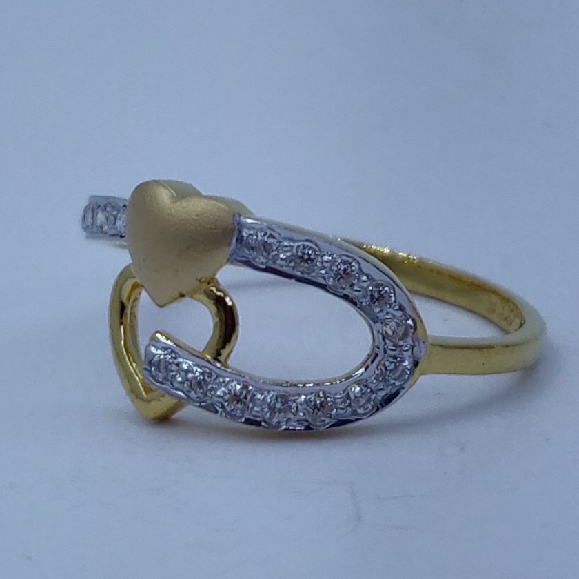 22k cz gold plated fancy ladies ring - Image 3
