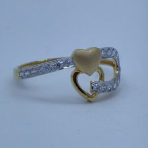 22k cz gold plated fancy ladies ring