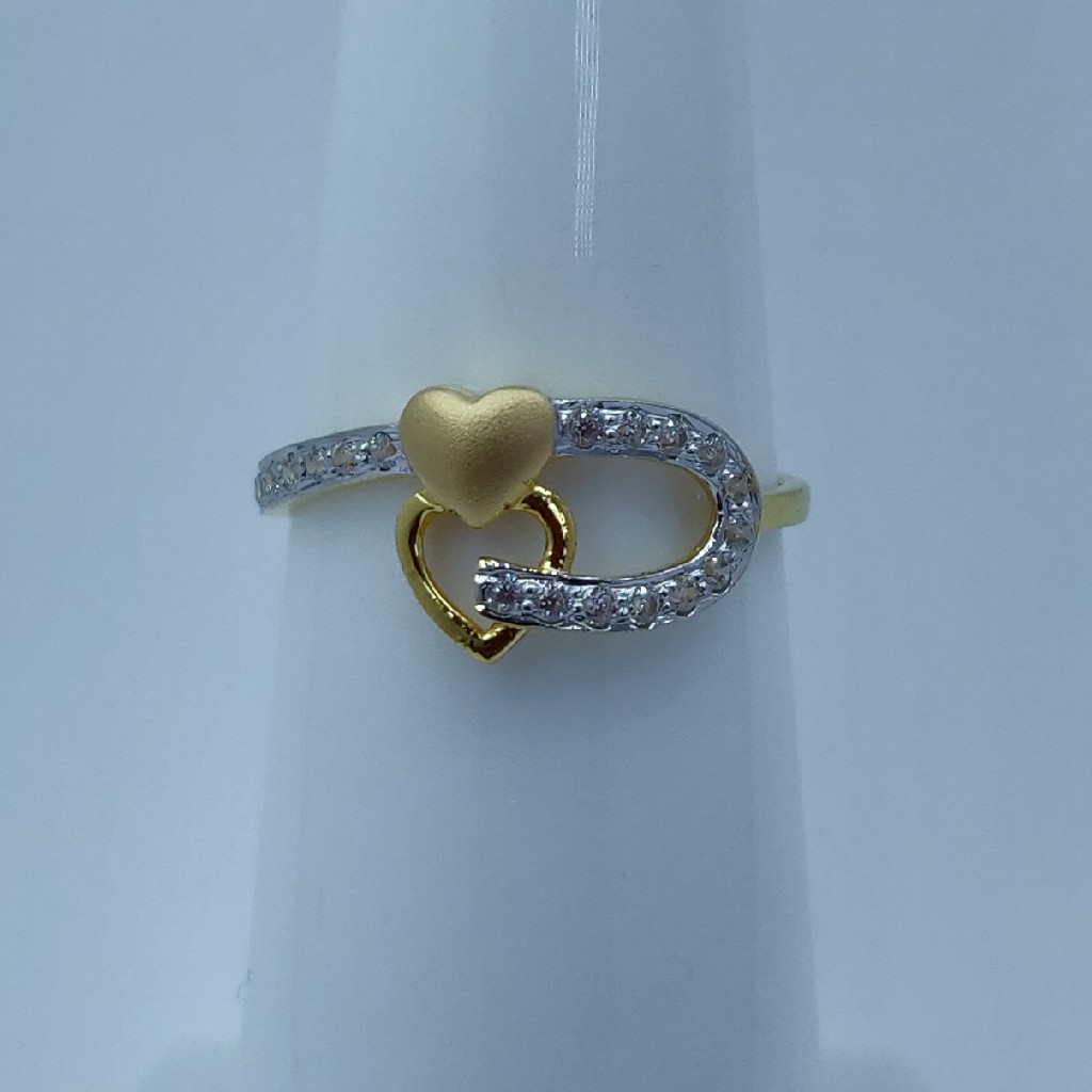 22k cz gold plated fancy ladies ring