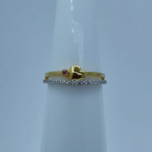 22k fancy light weight ladies ring