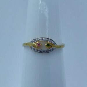 22k light weight gold plated ladies ring