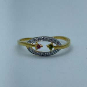 22k light weight gold plated ladies ring