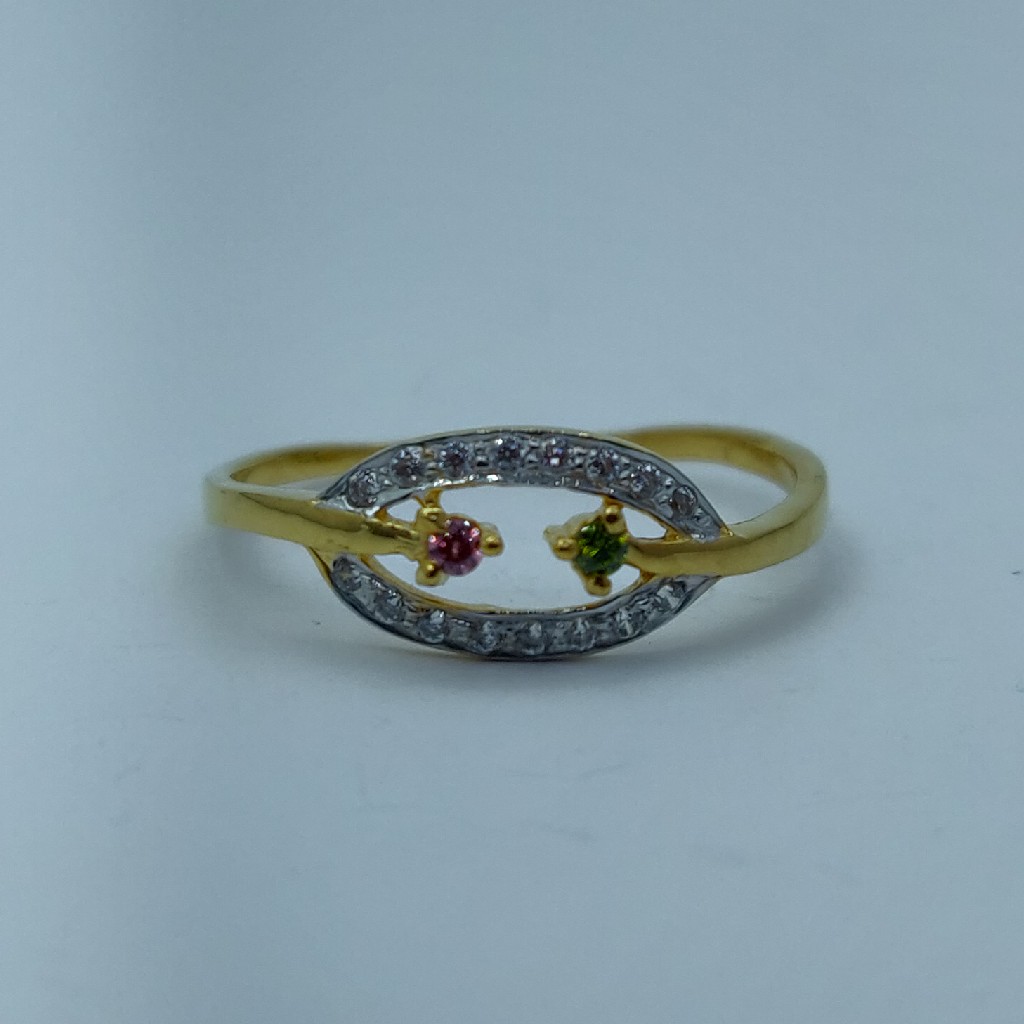 22k light weight gold plated ladies ring