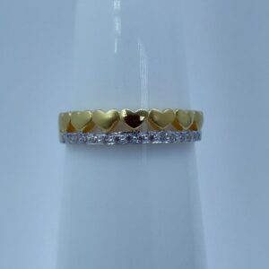 916 cz gold plated fancy ladies ring