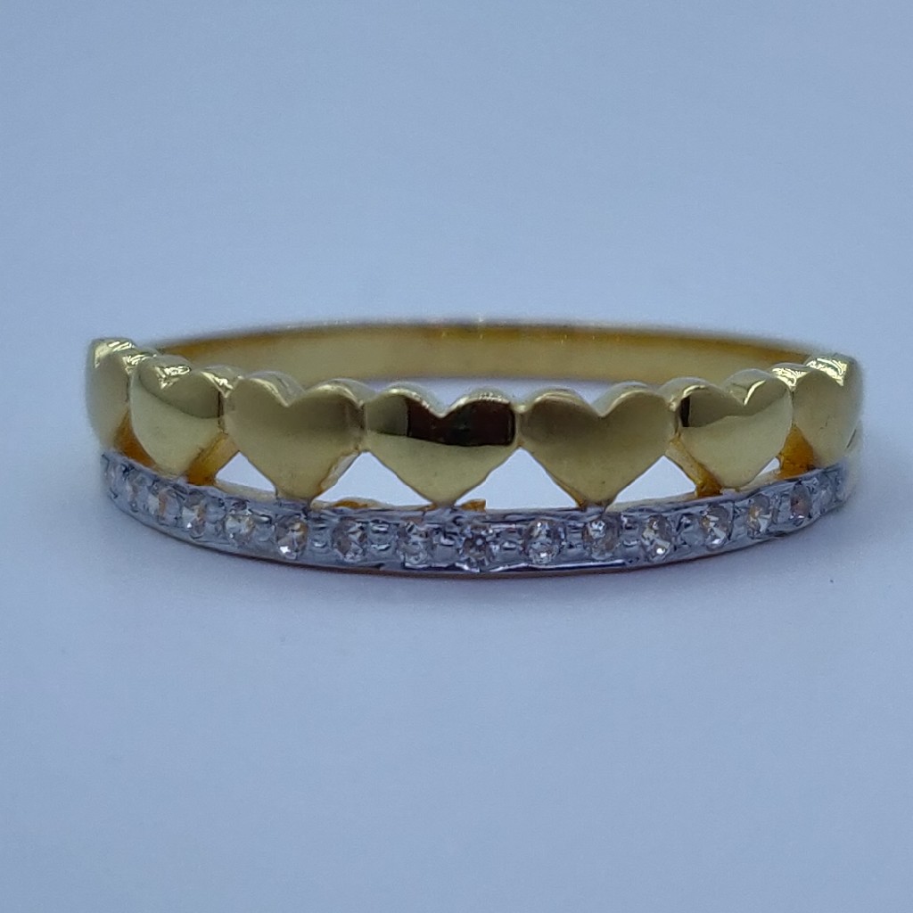 916 cz gold plated fancy ladies ring