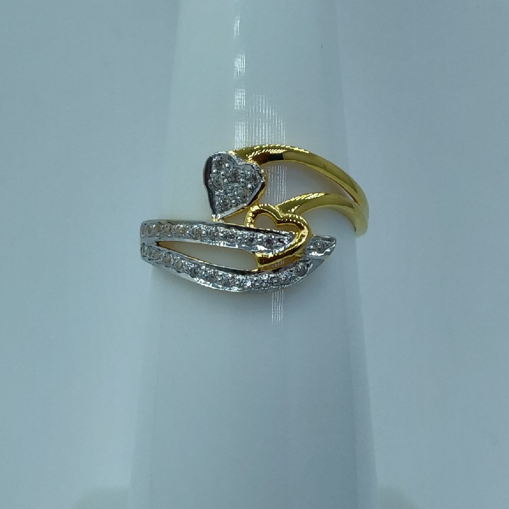 22k rodium plated fancy ladies ring - Image 4