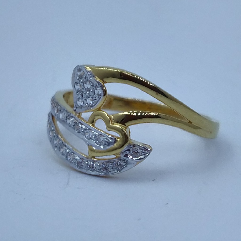22k rodium plated fancy ladies ring - Image 3