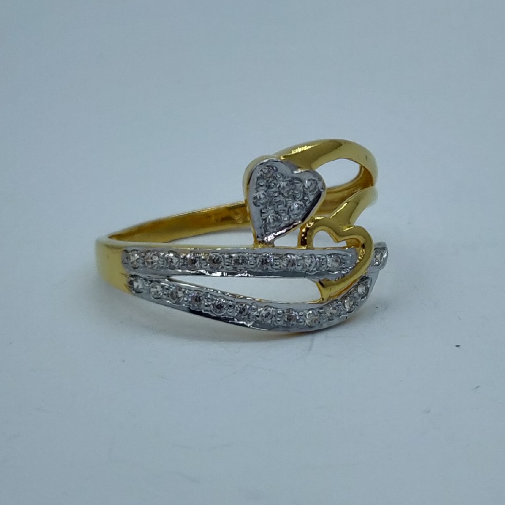 22k rodium plated fancy ladies ring - Image 2