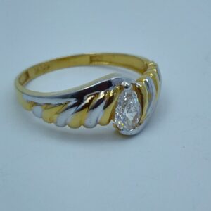 22k Gold rhodium plated light weight ladies ring