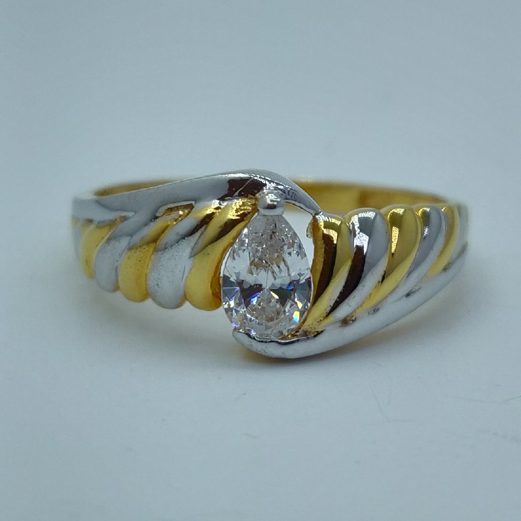22k Gold rhodium plated light weight ladies ring