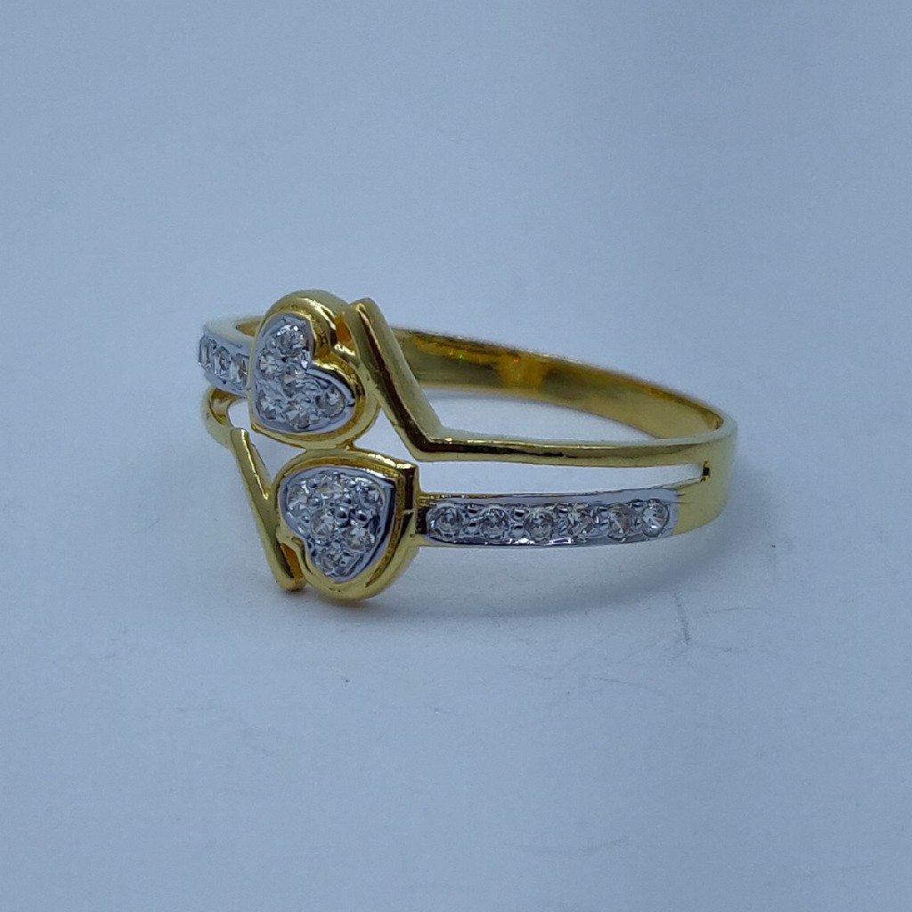 Cz gold & rhodium plated fancy ring - Image 3