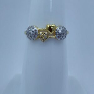 916 fancy cz gold ladies ring