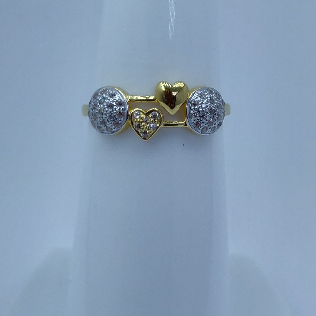 916 fancy cz gold ladies ring - Image 4