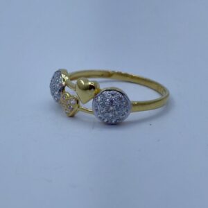 916 fancy cz gold ladies ring