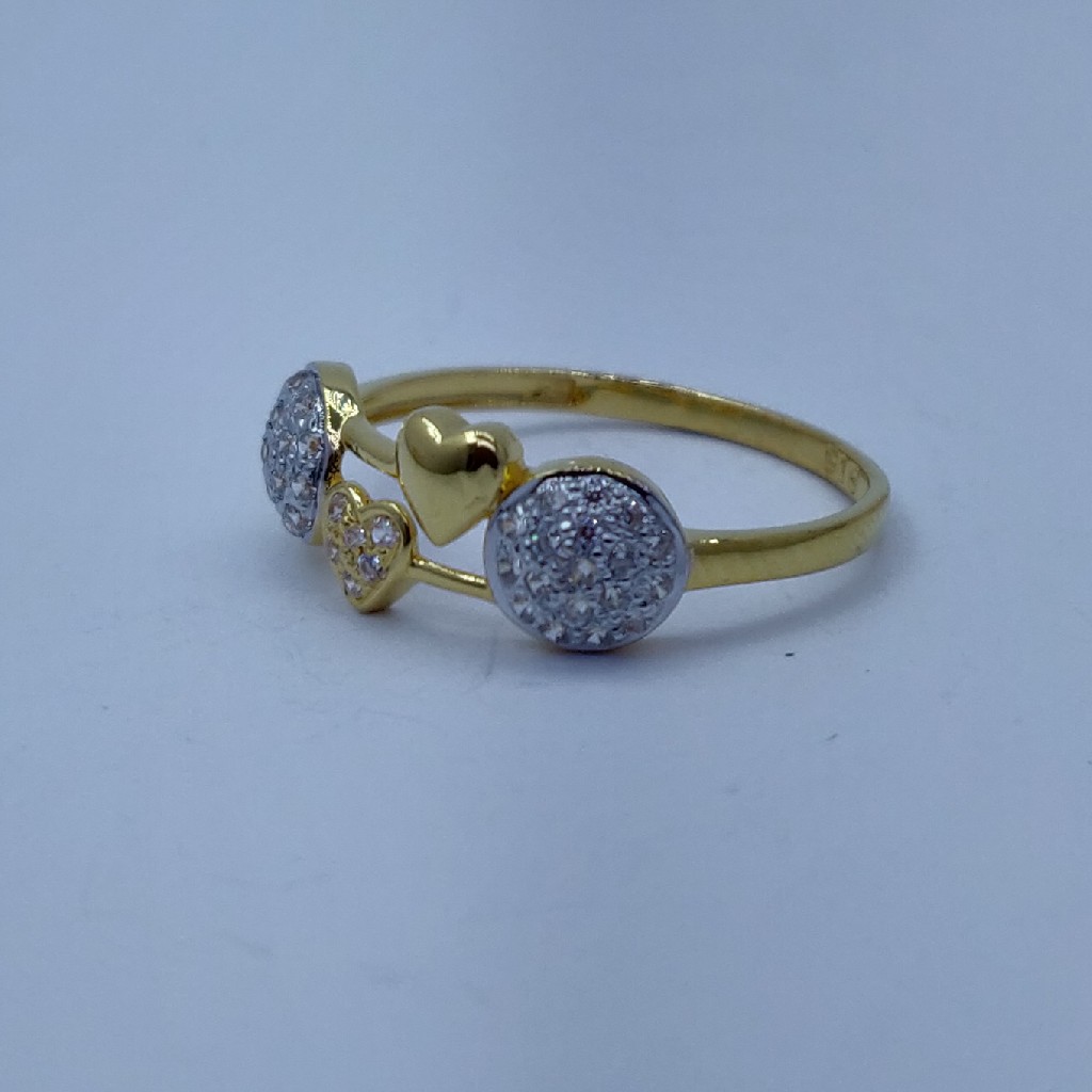 916 fancy cz gold ladies ring - Image 3