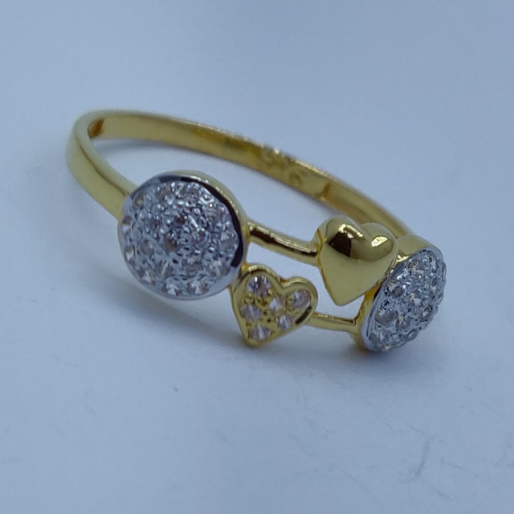 916 fancy cz gold ladies ring - Image 2
