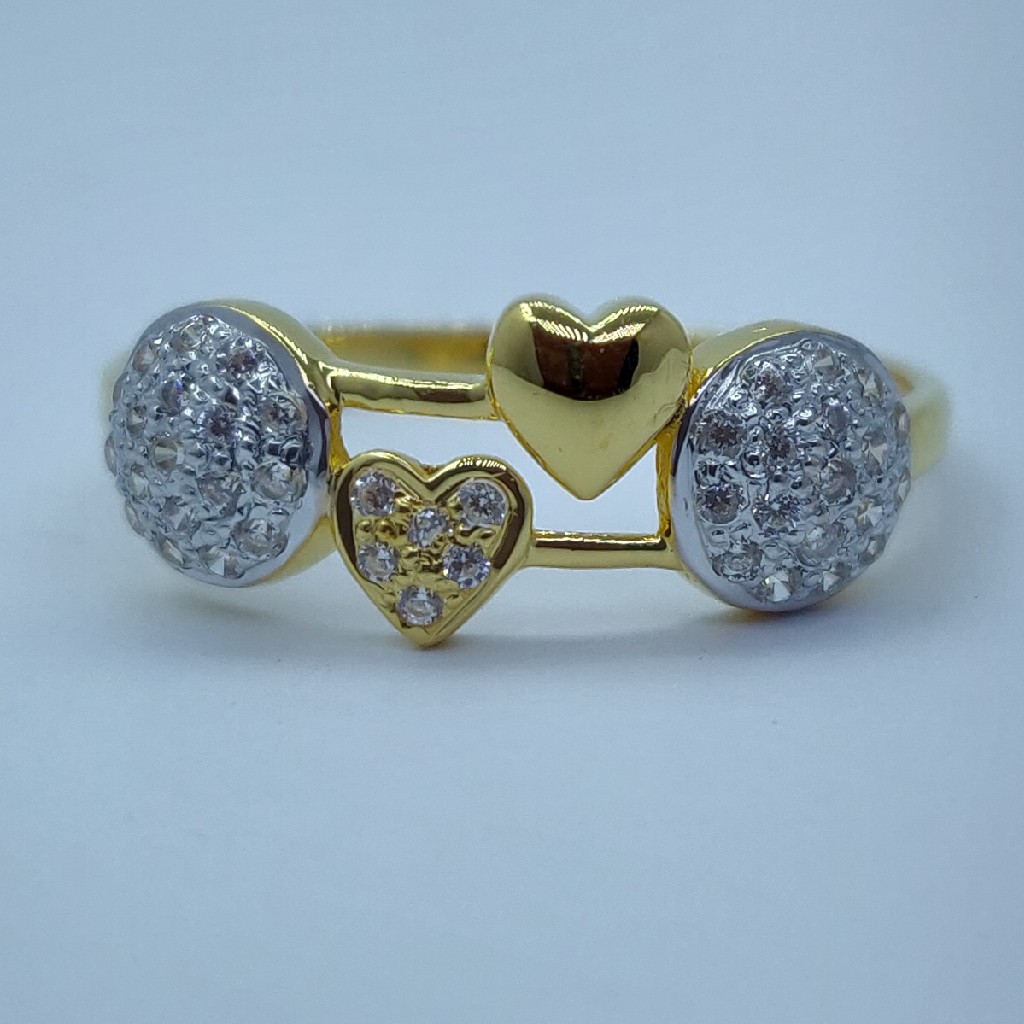 916 fancy cz gold ladies ring
