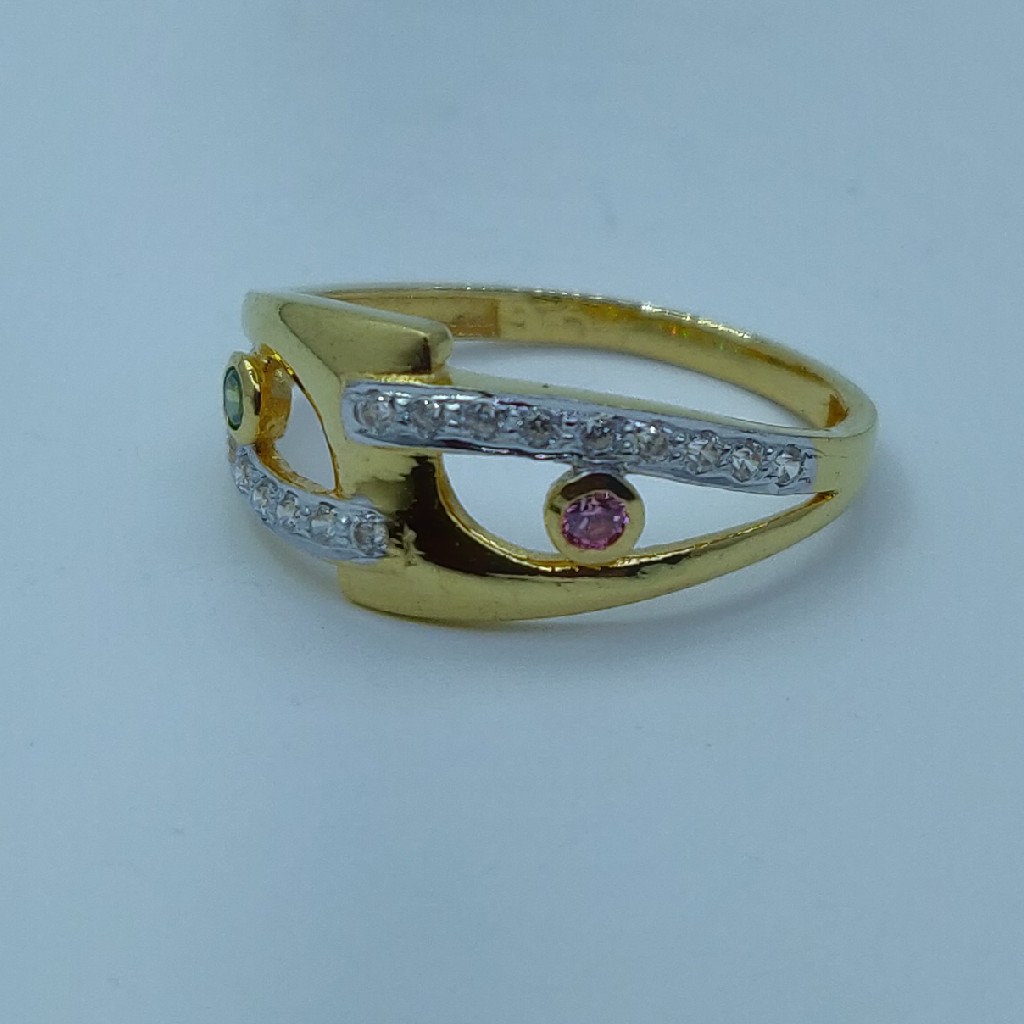 22k cz gold ladies ring - Image 3