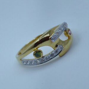 22k cz gold ladies ring